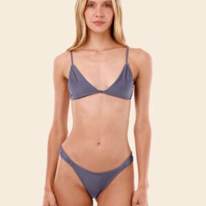 BIKINI TRIÁNGULO GRIS CON DESTELLOS