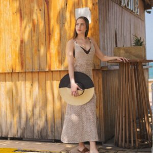 VESTIDO TEJIDO BEIGE