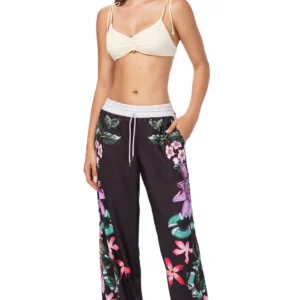 PANTALÓN PRINT FLORAL NEGRO