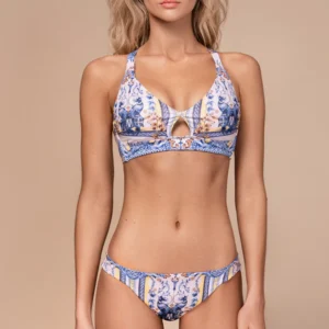 BIKINI ESTAMPADO CON BORLAS