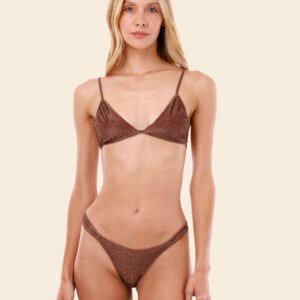BIKINI TRIÁNGULO CAFÉ CON DESTELLOS