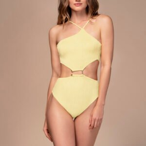 ONE PIECE CUT OUTS LATERALES APLIQUE CENTRAL